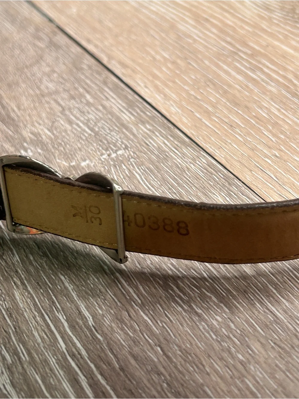Brighton Brown Croc Embossed Leather Belt Silver Gold Two Tone Western Size 30
